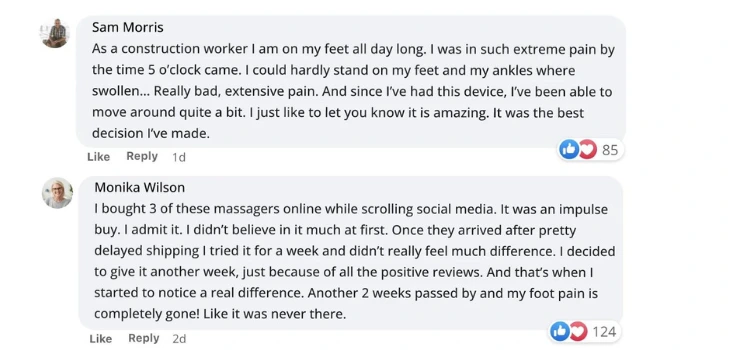 Ryoku Foot Massager testimonials